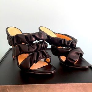 Christian Siriano ruffle leather heels